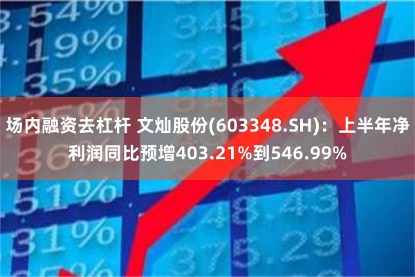 场内融资去杠杆 文灿股份(603348.SH)：上半年净利润同比预增403.21%到546.99%