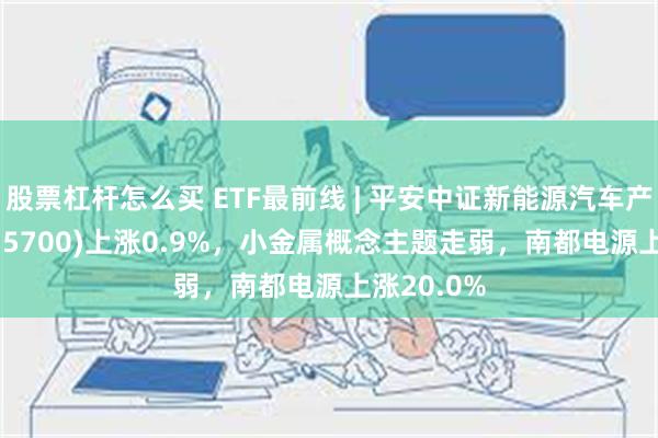 股票杠杆怎么买 ETF最前线 | 平安中证新能源汽车产业