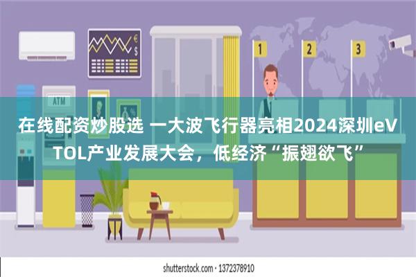 在线配资炒股选 一大波飞行器亮相2024深圳eVTOL产业发展大会，低经济“振翅欲飞”