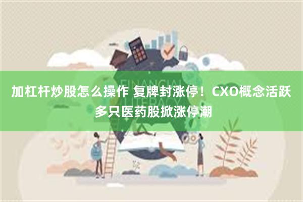 加杠杆炒股怎么操作 复牌封涨停！CXO概念活跃 多只医药股掀涨停潮