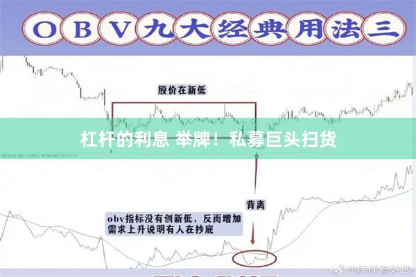 杠杆的利息 举牌！私募巨头扫货